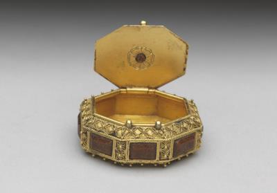图片[2]-Copper-filigree aventurine-glass-inlaid box, 18th century, Qing dynasty-China Archive